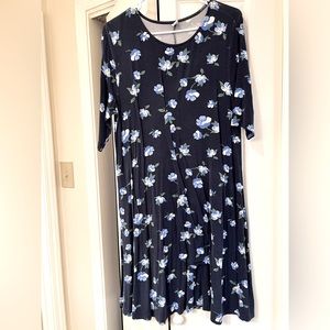 Navy floral sundress